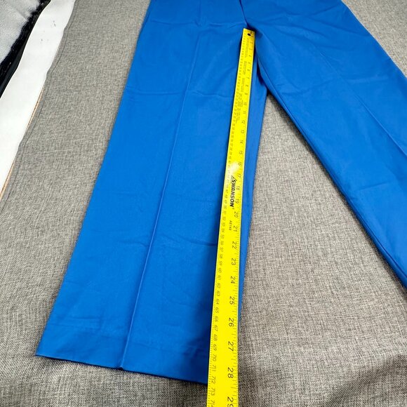 NEW! Alfred Dunner Straight Leg Pants Mid Rise Lappis/ Blue 16 Stretch Waist $48 - Picture 8 of 13